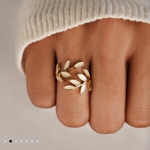Gold Leaf Ring by Beautiful Earth Boutique